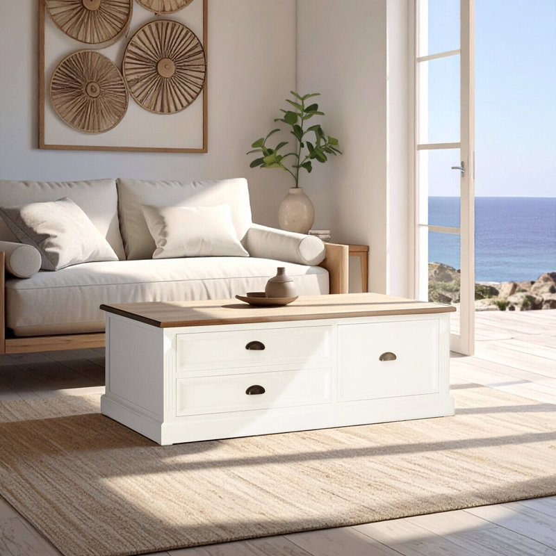 Scofield Solid Coffee Table with Storage