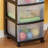 Sterilite 3 Drawer Storage Cart, Plastic Rolling Organizer with Wheels-98030212