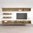 Bellago 126" Modern Floating Wall Mounted Entertainment Center with 16-Color LED Lighting, High Gloss Finish-927880996