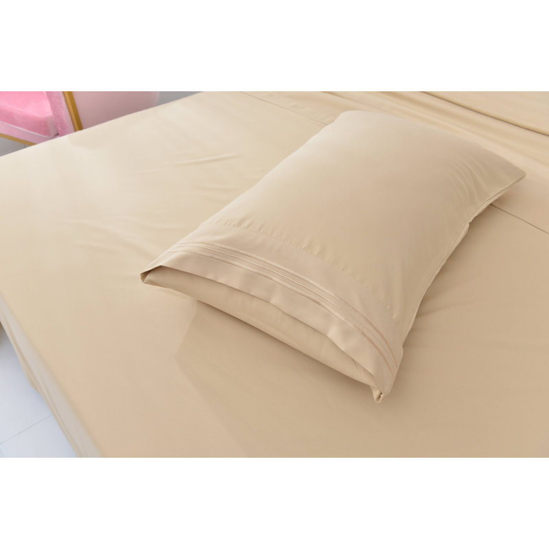 1800 Rayon from Bamboo Sheet Set, Split King, Beige