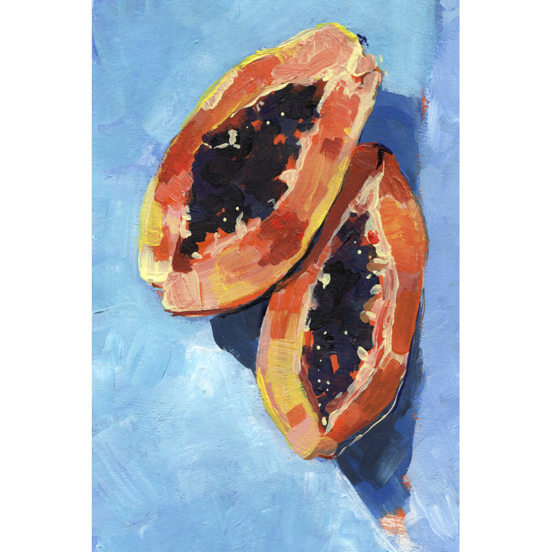 " Bold Papaya I " by Jennifer Paxton Parker Painting Print, 48" H x 36" W