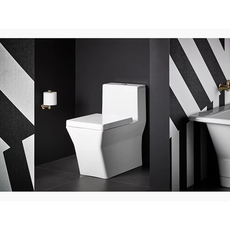 Reve Dual-Flush Elongated One-Piece Toilet (Seat Included), White