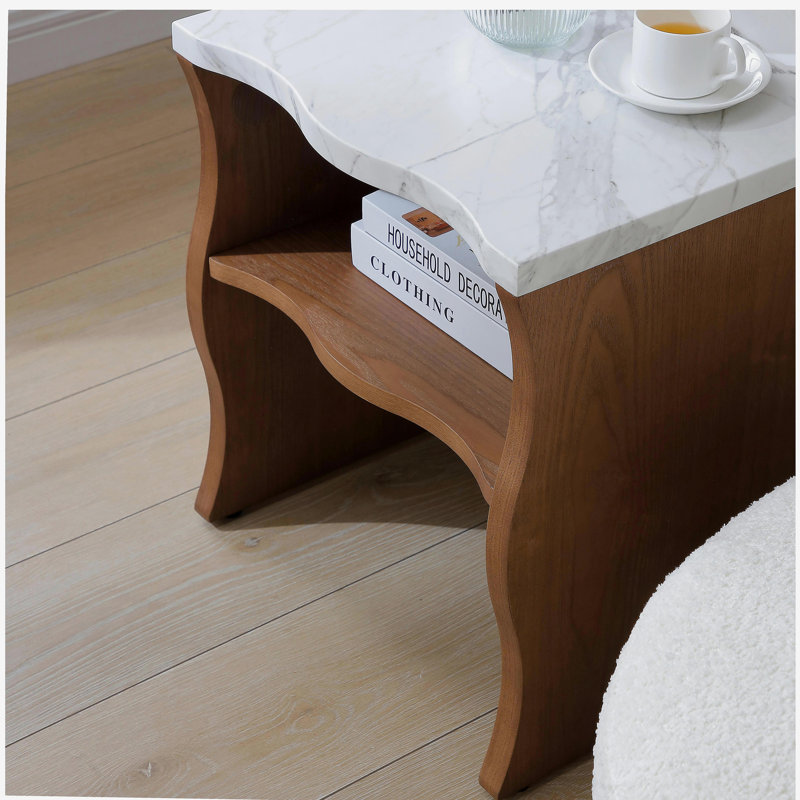Table basse 2PS, Noyer brun