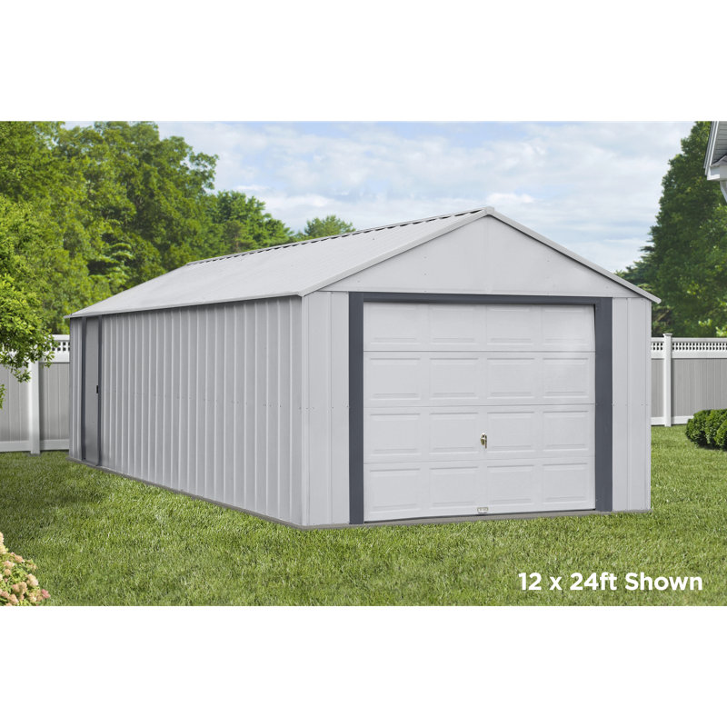 Murryhill 12' x 24' Gray Galvanized Steel Garage Kit