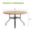 Table de salle à manger d'extérieur ronde en métal-121335146-121335147