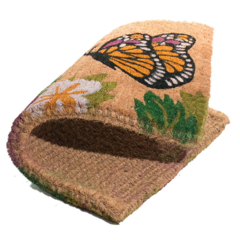 Verrill Floral Outdoor Doormat, Rectangle 1'6" x 2'6"