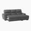 Canapé modulaire en microfibre texturé 2 pièces avec méridienne et rangement caché 98 po Albryna-292762489