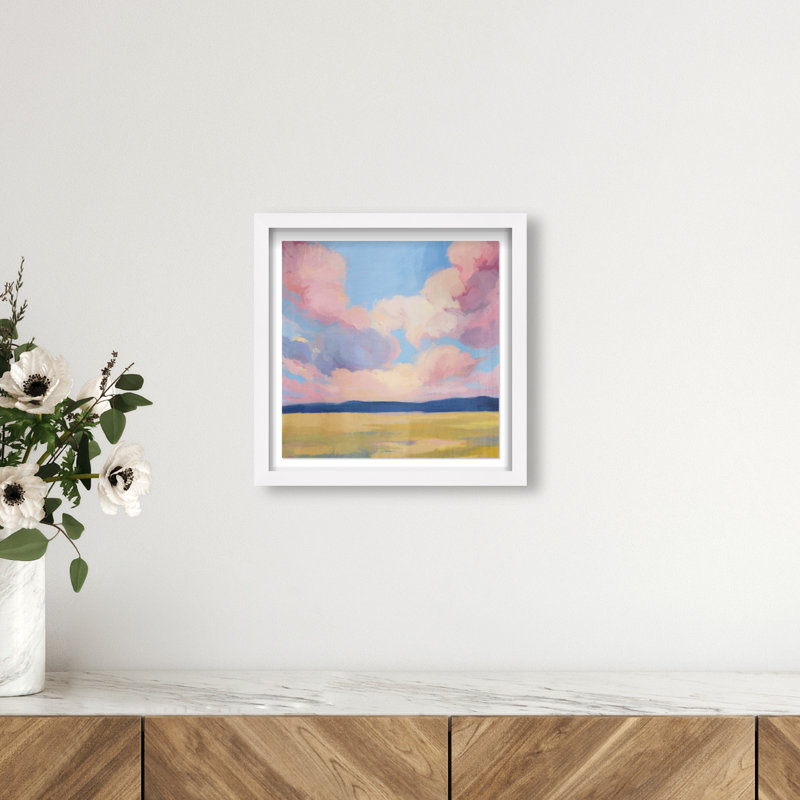 Blushing Sky Print by Oliver Gal, 13.5" H x 13.5" W, White Shadowbox