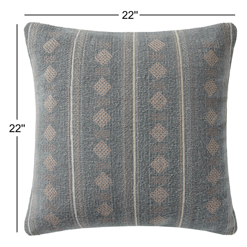 Palomar Square Pillow Cover and Insert, Polyester/Polyfill