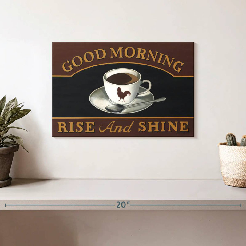 Plaque murale «Good Morning Coffee», H 8 po x l 12 po