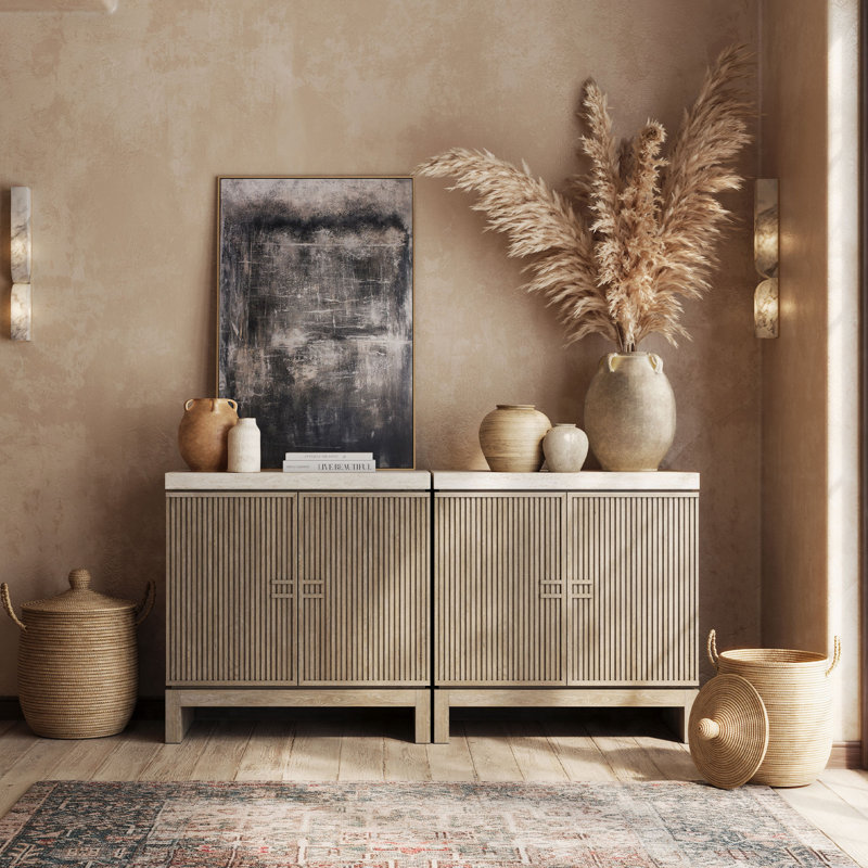 Buffet 2 portes, Travertine