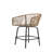 Set Of 2 Outdoor Patio Barstool, All Weather Rattan Bar Chair With Armrests And Backrest, PE Wicker