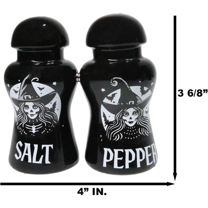 Ensemble de poivrières en céramique Wicca Black Magic Grand High Witch Apothecary