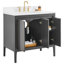 Province 36" Freestanding Standard Single Bathroom Vanity with Top-2134743761-2134278547