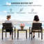 Steel Patio Dining Set Table,-1825071095