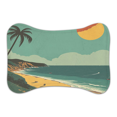 Nostalgic Beach Art - Tapis d'alimentation en forme d'os