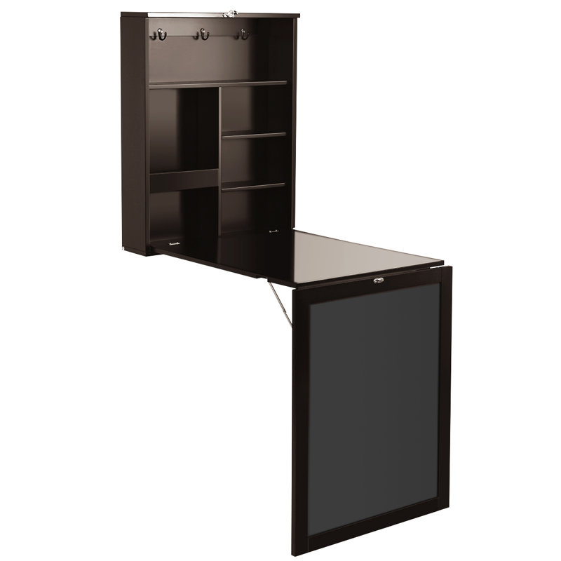 Accie 60cm Fold-in-Half Folding Table, Coffee/Black