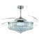 Presnell Dimmable Crystal Ceiling Fan with LED Lights and Remote Control