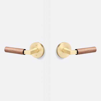 Levanto Round Passage Rosette, Walnut Grip
