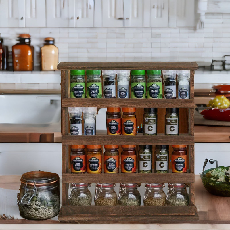 Wall Wood Spice Rack