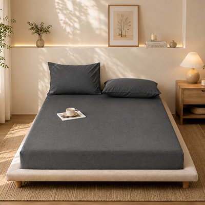 Ensemble de draps-housse avec taies d'oreiller 3 pièces Moomee