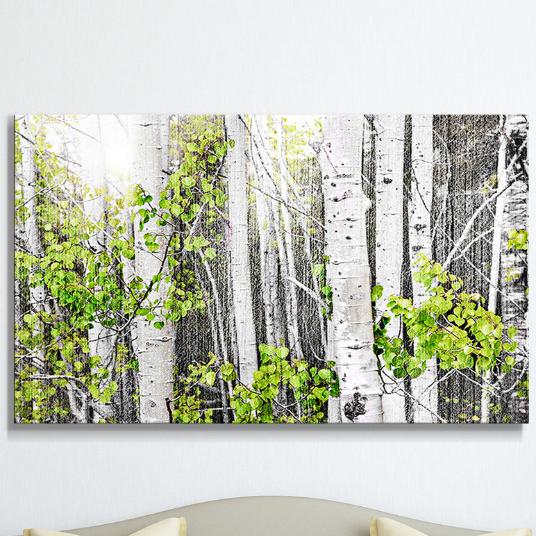« aspens 1 », reproduction de photo sur toile tendue, H 24 po x l 40 po x P 1 po
