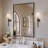 Lunara Metal Framed Rectangle Bathroom Wall Mirror with Tempered Glass-195459050