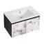 Meuble-lavabo mural flottant 30 po avec lavabo en céramique et porte d'armoire à fermeture en douceur