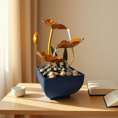 Golden Lotus Desktop Fountain