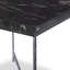 Hammered Iron End Table-White Marble-1793588783