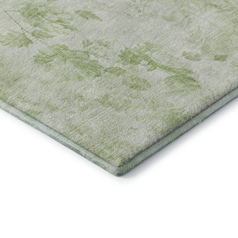 Premium Machine Washable Prisco Aloe Rug, Rectangle 10' x 14'