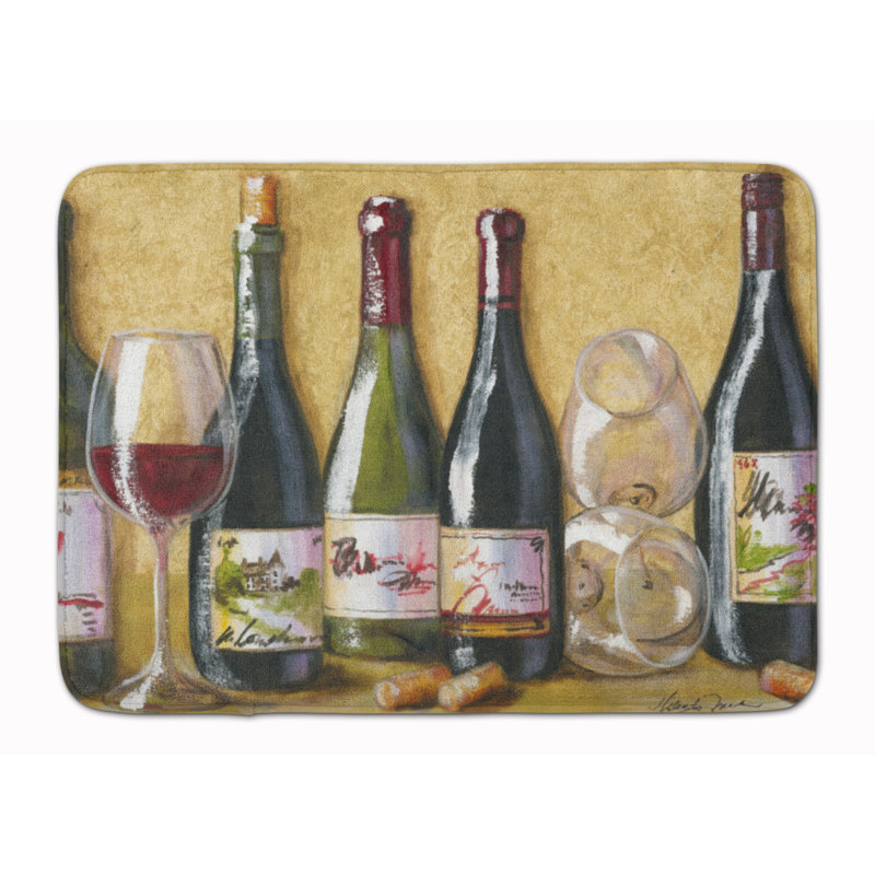 Tapis pour salle de bain à mousse à mémoire à mousse à mémoire de forme vin du vin par maprêta