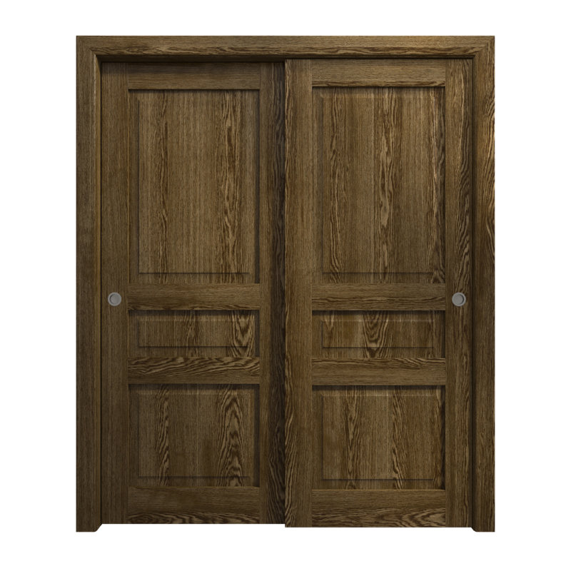 Portes coulissantes pour garde-robe coulissantes | Ego 5012 | Ensemble de quincaillerie Rails | Portes de garde-robe de chambre en bois massif
