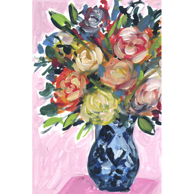 Bouquet dans un vase IV, H 36 po x l 24 po x P 1,25 po
