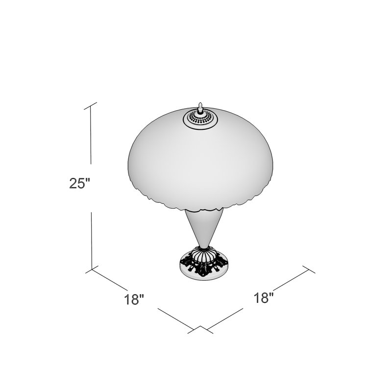 Lampe de table noire / brune 25 po Beley