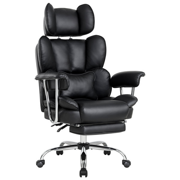 Inbox Zero Magne Cotton Office Chair with Headrest | Wayfair