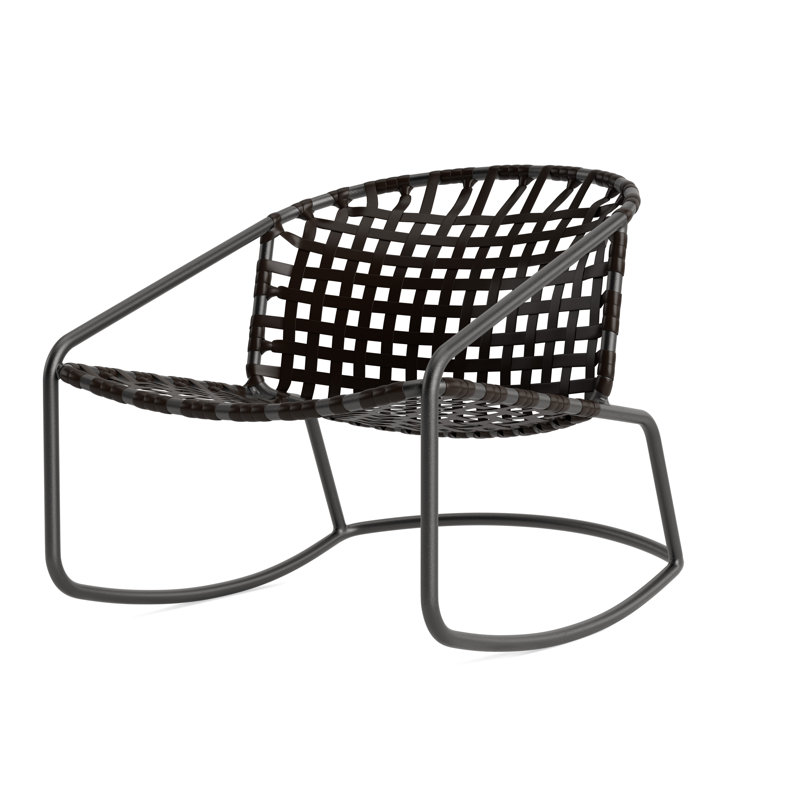 Kantan Outdoor Lounge Chair, Textured Pewter/Coffee
