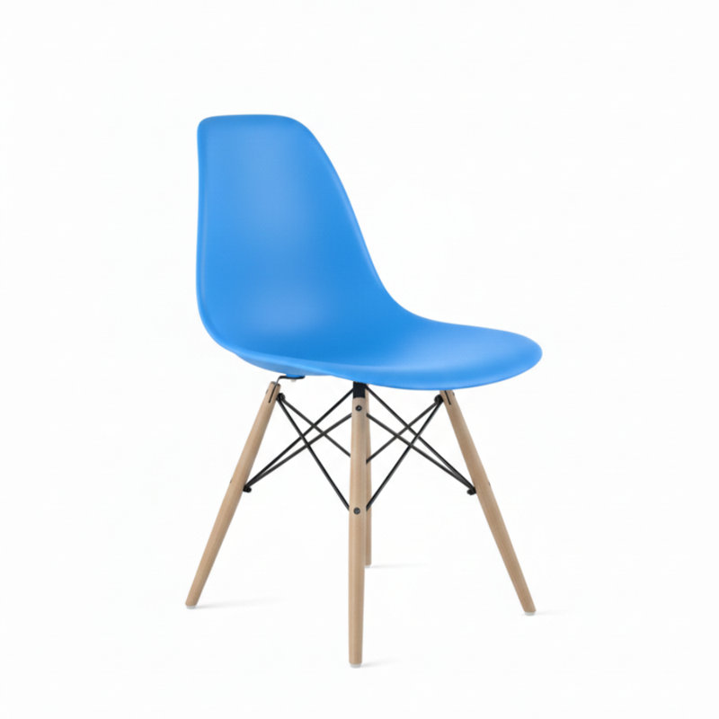 Neveyah Plastic Dining Chair, England Blue