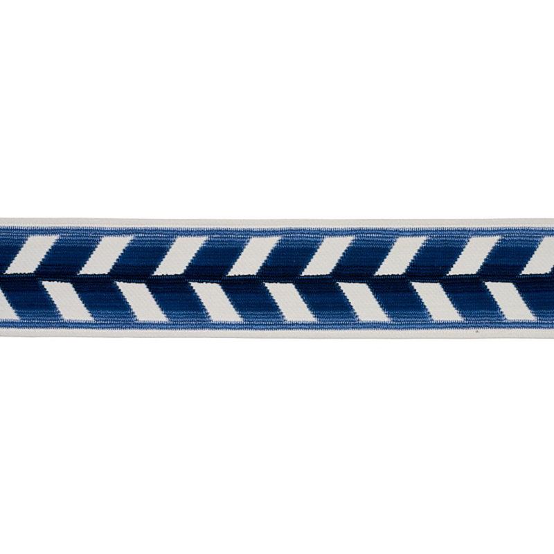 Chevron Strie Velvet Tape, Lapis
