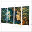 Vert, jaune, astrologie, connexion cosmique, ensemble d'art mural Gemini-107604714