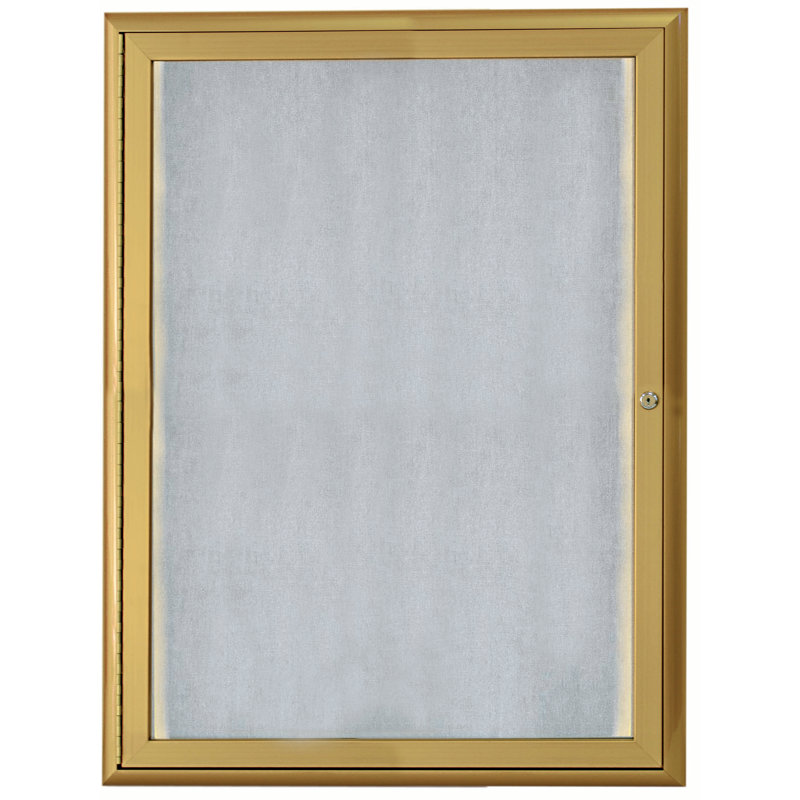 Tableau d’affichage mural fermé à lumière del, H 3 pi x l 2 pi, Or
