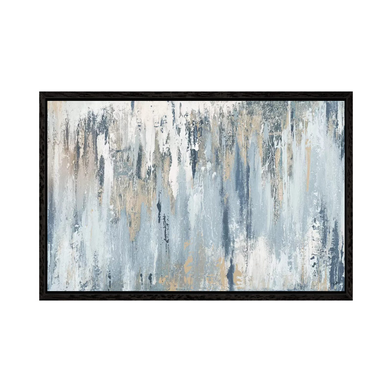 Blue Illusion by Patricia Pinto - Floater Frame Gallery-Wrapped Canvas Giclée on Canvas, 45.72 cm H x 66.04 cm W, Black
