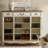 American Vintage Painted Shoe Cabinet 24 Pair Shoe Storage Cabinet