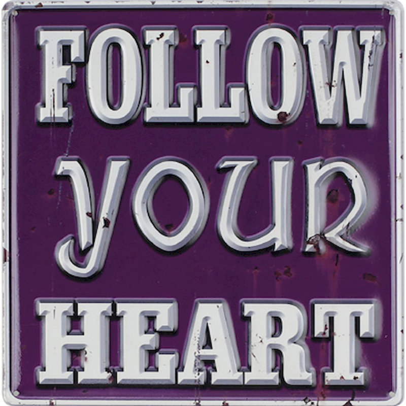 Décoration murale «Follow Your Heart», Mauve