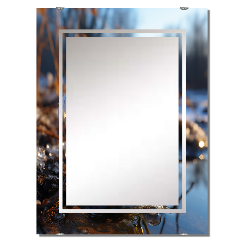 Riddell - Miroirs muraux décoratifs Snowdrops MIR141730, 40 po x 30 po