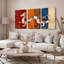 Tableau abstrait géométrique sur toile tendue (paquet de 3)-614852165