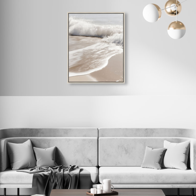 Pearl Wash I Canvas Landscape & Nature Print by Oliver Gal, Black Frame, 16 x 20, 17"H x 21"W, Silver Floater Frame