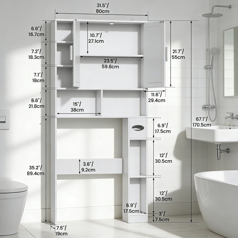 Over the Toilet Storage