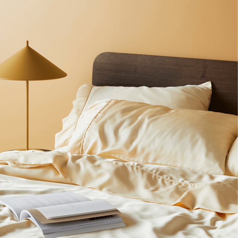 Signature Sateen Pillowcase, Full / Double Pillowcase + Pillowcases 2 Standard, Butter