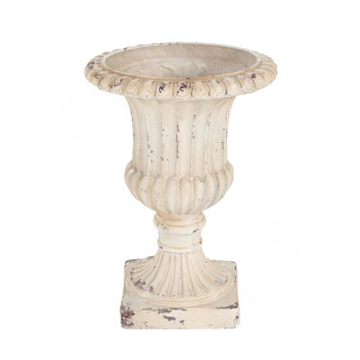Garden Urn, Antique White, 19.25'' H